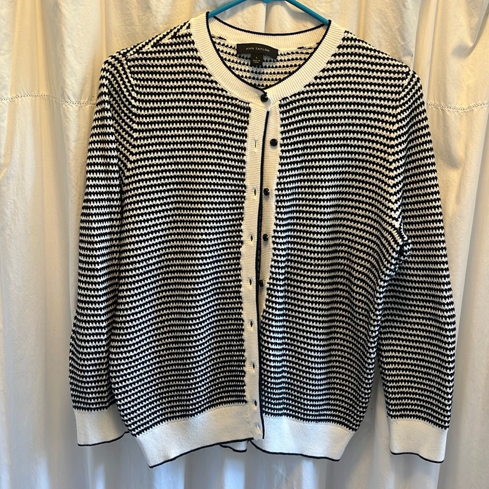 Black and white Ann cardigan from Ann Taylor size large